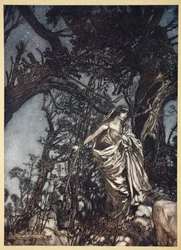 Soha ennyire fáradt, soha nem jaj, illusztráció William Shakespeare „Szenitéléji álom” című művéből, 1908